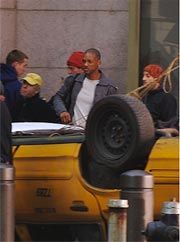 Photograph of Will Smith, during the filming of I Am Legend, by Skaines on Flickr